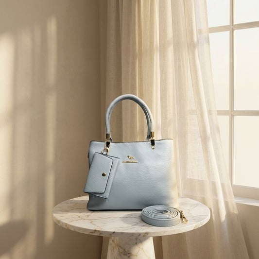 Luxury Textured Ladies Handbag With Matching Pouch CR-152