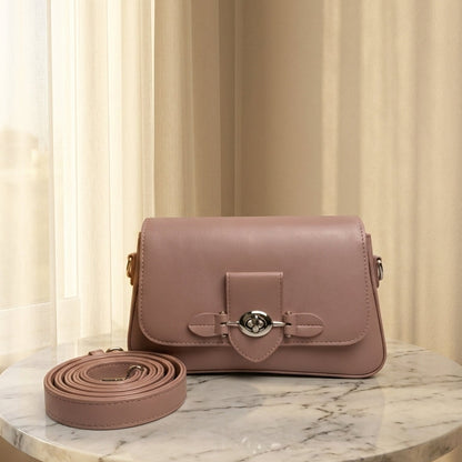 Luxury Structured Ladies Shoulder Bag Metallic Lock CR-143
