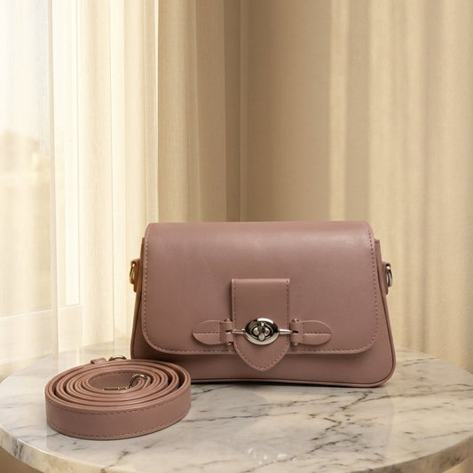 Luxury Structured Ladies Shoulder Bag Metallic Lock CR-143
