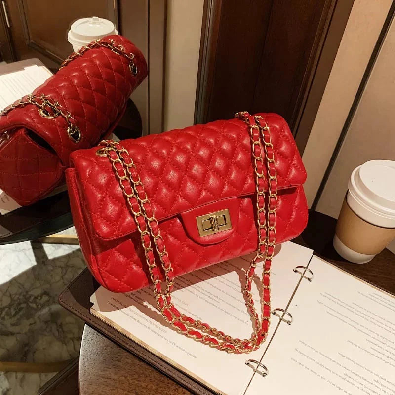 Caramel Quilted Chain Shoulder Bag – Sophisticated & Stylish (ZTS-CR-058)
