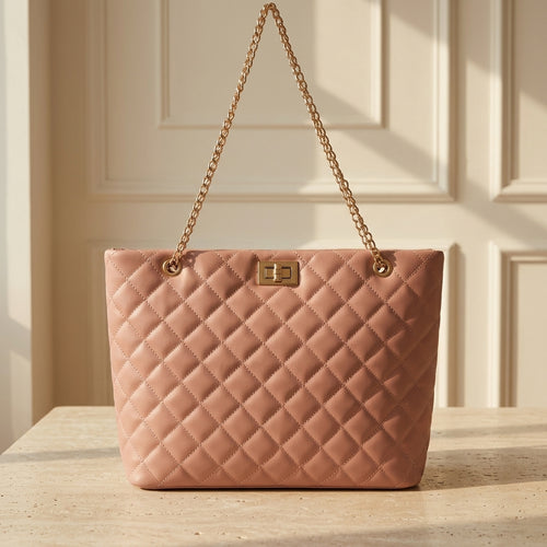 Elegant Quilted Chain Shoulder Bag  Premium Style CR-062
