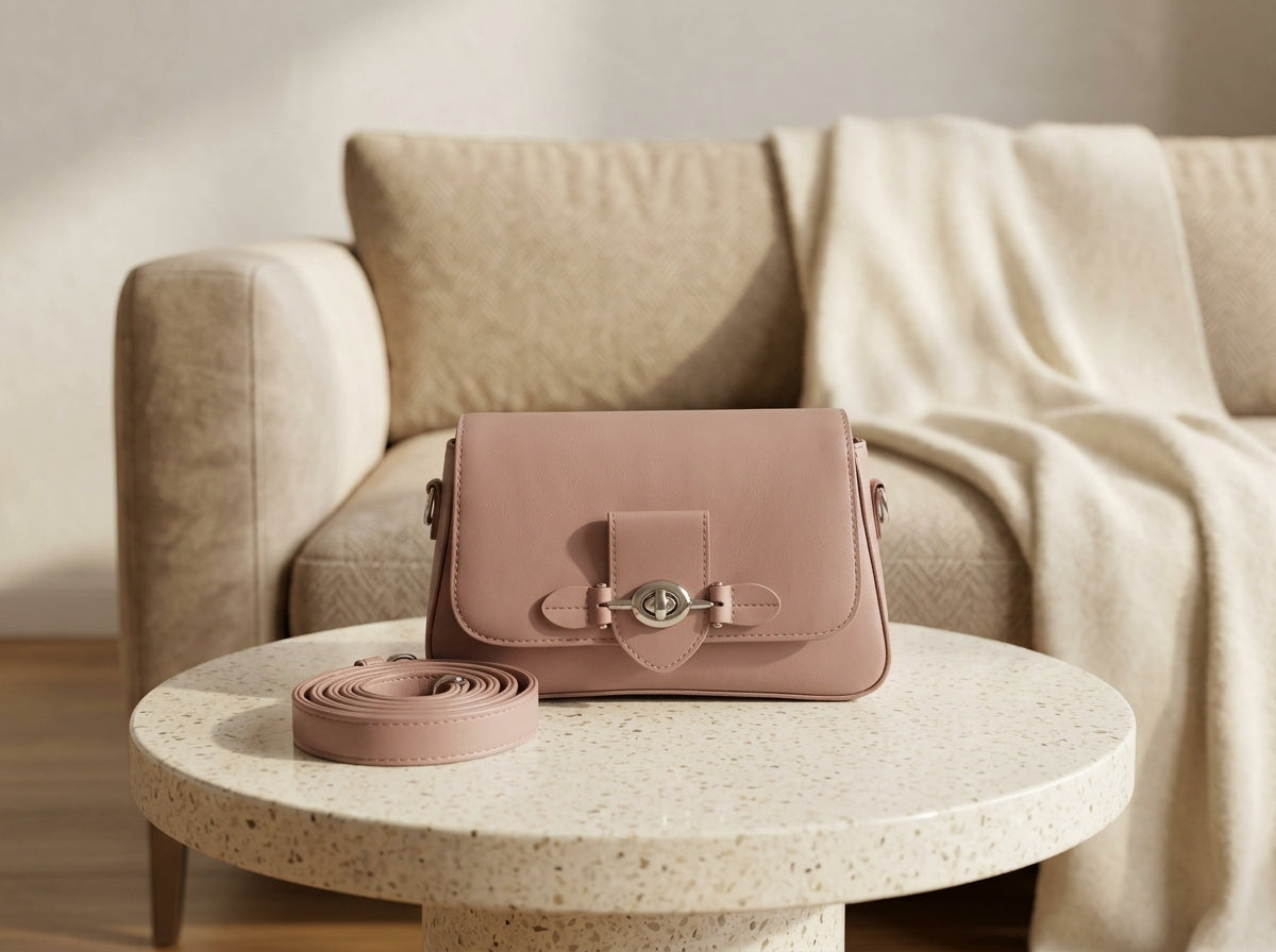 Classic Saddle Bag with Buckle Closure CR-087